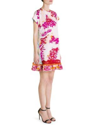 Emilio Pucci Mixed Media Print Mini Dress In Pink