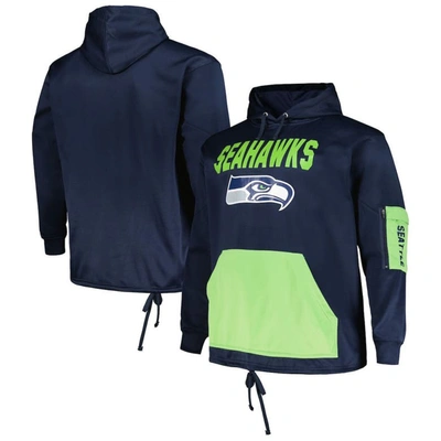 Fanatics Branded College Navy Seattle Seahawks Big & Tall Pullover Hoodie