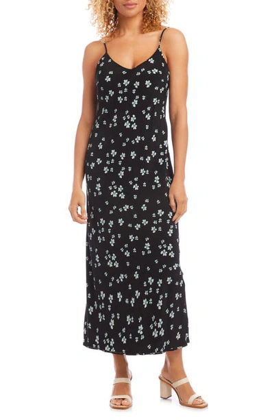 Karen Kane Floral Bias Cut Maxi Slipdress In Floral Print