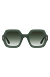 Isabel Marant Im0004ns Angular Acetate Square Sunglasses In Green/green Gradient