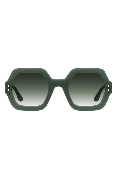 Isabel Marant Im0004ns Angular Acetate Square Sunglasses In Green/green Gradient