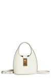 Ferragamo Mini Archivo Gancio Leather Hobo Bag In Mascarpone