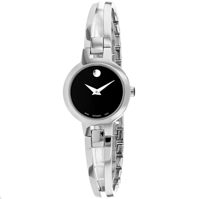 Movado Women's Black Dial Watch In White