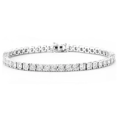 Diana M. 8.00 Carat Diamond Tennis Bracelet In White