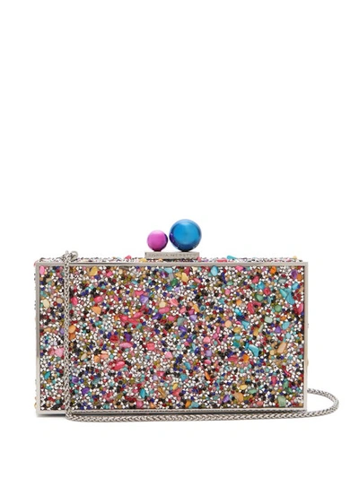 Sophia Webster Clara Rainbow Crystal Box Clutch Bag In Multicoloured