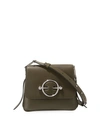 Jw Anderson Disc Leather Crossbody Bag - Green In Khaki