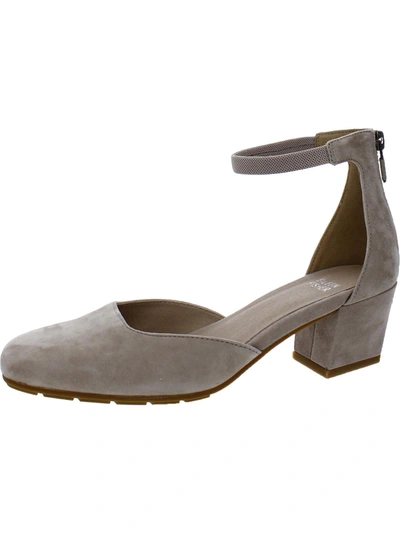 Eileen Fisher Veery Womens Suede Square Toe Block Heels In Multi