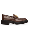 Valentino Garavani Women's Vlogo Signature Calfskin Loafers In Brown