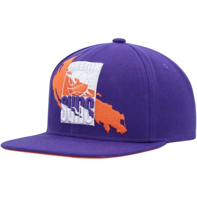 Mitchell & Ness Purple Phoenix Suns Paint By Numbers Snapback Hat