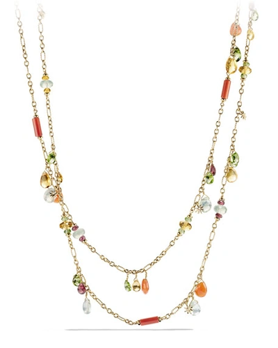 David Yurman Bead Collection Briola 18k Dangle Necklace, 36"
