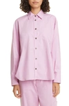 Maria Mcmanus Oversize Organic Cotton Button-up Shirt In Pink