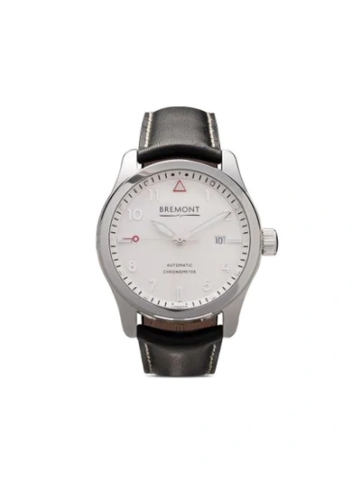 Bremont Solo Polished White Automatic 43mm Stainless Steel And Leather Watch, Ref. Solo43-p-wh-r-s