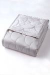 Climarest Nikki Chu Velvet/satin Reversible Blanket In Pewter