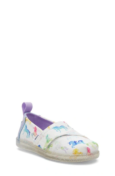 Toms Kids' Alpargata Slip-on Sneaker In White