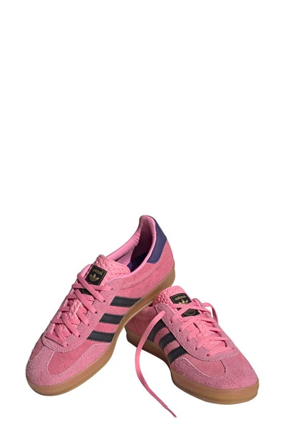 Adidas Originals Gazelle Sneaker In Pink/black/ Collegiate