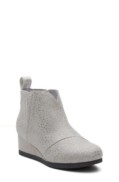 Toms Kids' Clare Zip Wedge Bootie In Grey