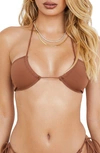 House Of Cb Lira Bikini Top In Chocolate