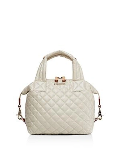 Mz Wallace Small Sutton Bag In Chalk Metallic/cream