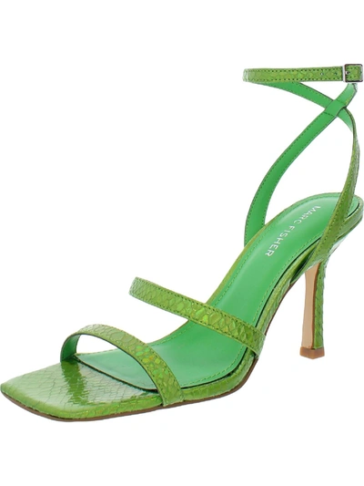 Marc Fisher Deric Womens Square Toe Ankle Strap In Green