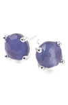 Ippolita Rock Candy Mini Stud Earrings In Viola In Silver/ Viola