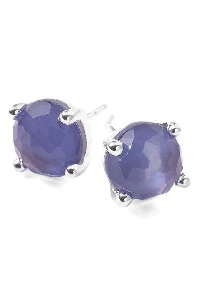 Ippolita Rock Candy Mini Stud Earrings In Viola In Silver/ Viola