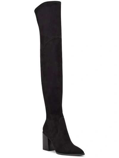 Nine West Barret 2 Womens Pointed Toe Tall Over-the-knee Boots In Black