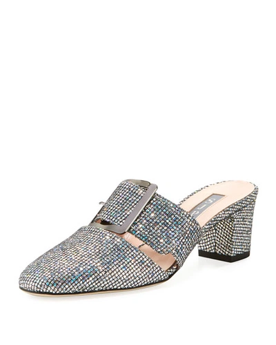 Sjp By Sarah Jessica Parker Hita Sparkle 50mm Mule In Silver