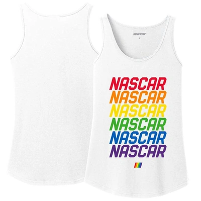 Checkered Flag Sports  White Nascar Logo Pride Tank Top