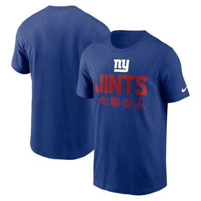 Nike Royal New York Giants Local Essential T-shirt In Blue