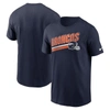 Nike Navy Denver Broncos Essential Blitz Lockup T-shirt In Blue