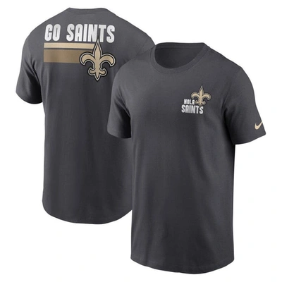 Nike Anthracite New Orleans Saints Blitz Essential T-shirt In Black