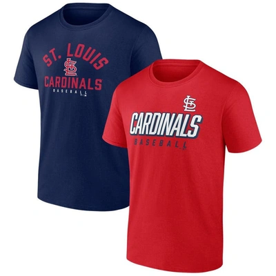 Fanatics Branded Red/navy St. Louis Cardinals Player Pack T-shirt Combo Set
