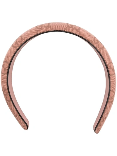 Gucci Logo Detailed Headband In Pink