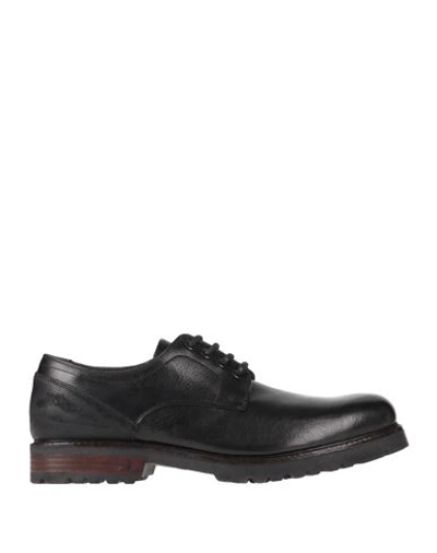 Pollini Man Lace-up Shoes Black Size 13 Leather