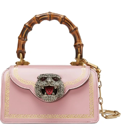 Gucci Thiara Small Bamboo Top-handle Bag, Rose In Carm Rose Oro Mult