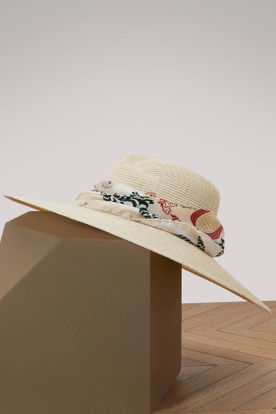 Maison Michel Virginie Wide-brimmed Hat In Natural/multi