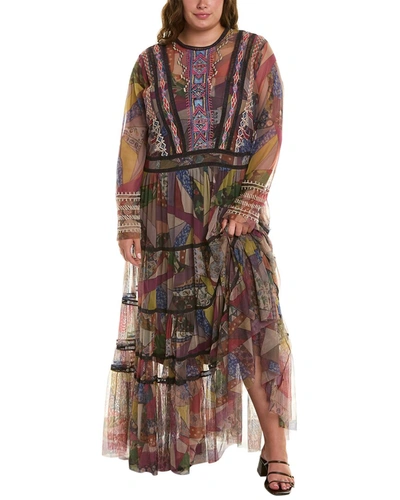 chinese dress ladies Johnny Was Plus Size Floral Peace Kaftan Multi 2X at Amazon Women's  Clothing store