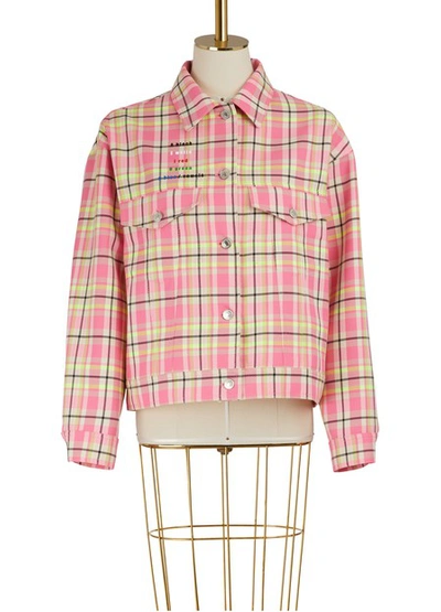Msgm Checkered Jacket In Multicolor