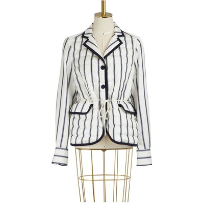 Moncler Maila Striped Jacket In Off-white