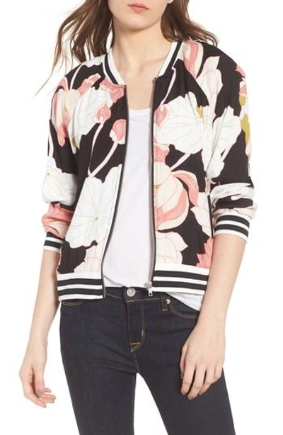 Cupcakes And Cashmere Adrienne Water Lilies Jacket In Black
