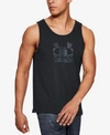 Under Armour Men's Charged Cotton Logo Tank Top In Black