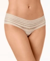 Dkny Classic Cotton Embroidered-waist Thong Underwear Dk5025 In Beige