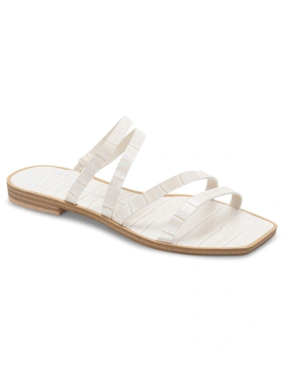 Dolce Vita Izabel Womens Slip On Strappy Sandals In White