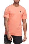 Adidas Originals Men's Essentials Feel Ready Logo Training T-shirt In Coral Fusion/ Black