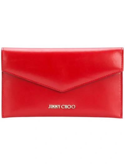 Jimmy Choo Cadie Travel Wallet - Red