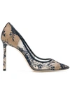 Jimmy Choo Romy 100 Lace Pumps - Blue