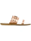 Solange Double-strap Sandals In Pink