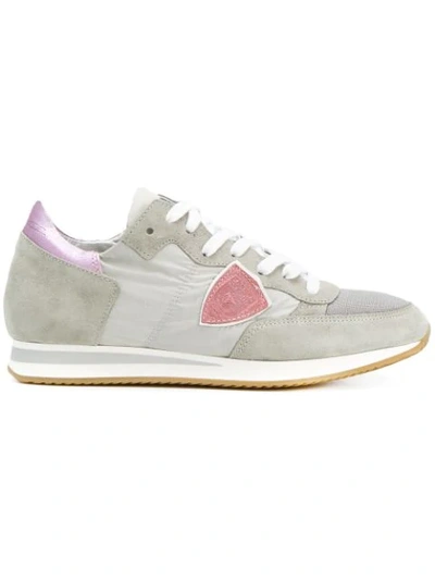 Philippe Model Tropez Sneakers In Grey/ Pink