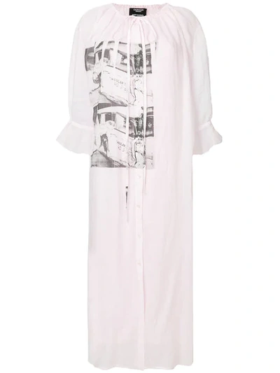 Calvin Klein 205w39nyc X Andy Warhol Foundation Ambulance Disaster Dress In Pink