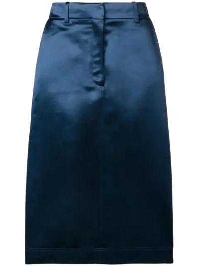 Calvin Klein 205w39nyc Classic Pencil Skirt In Blue